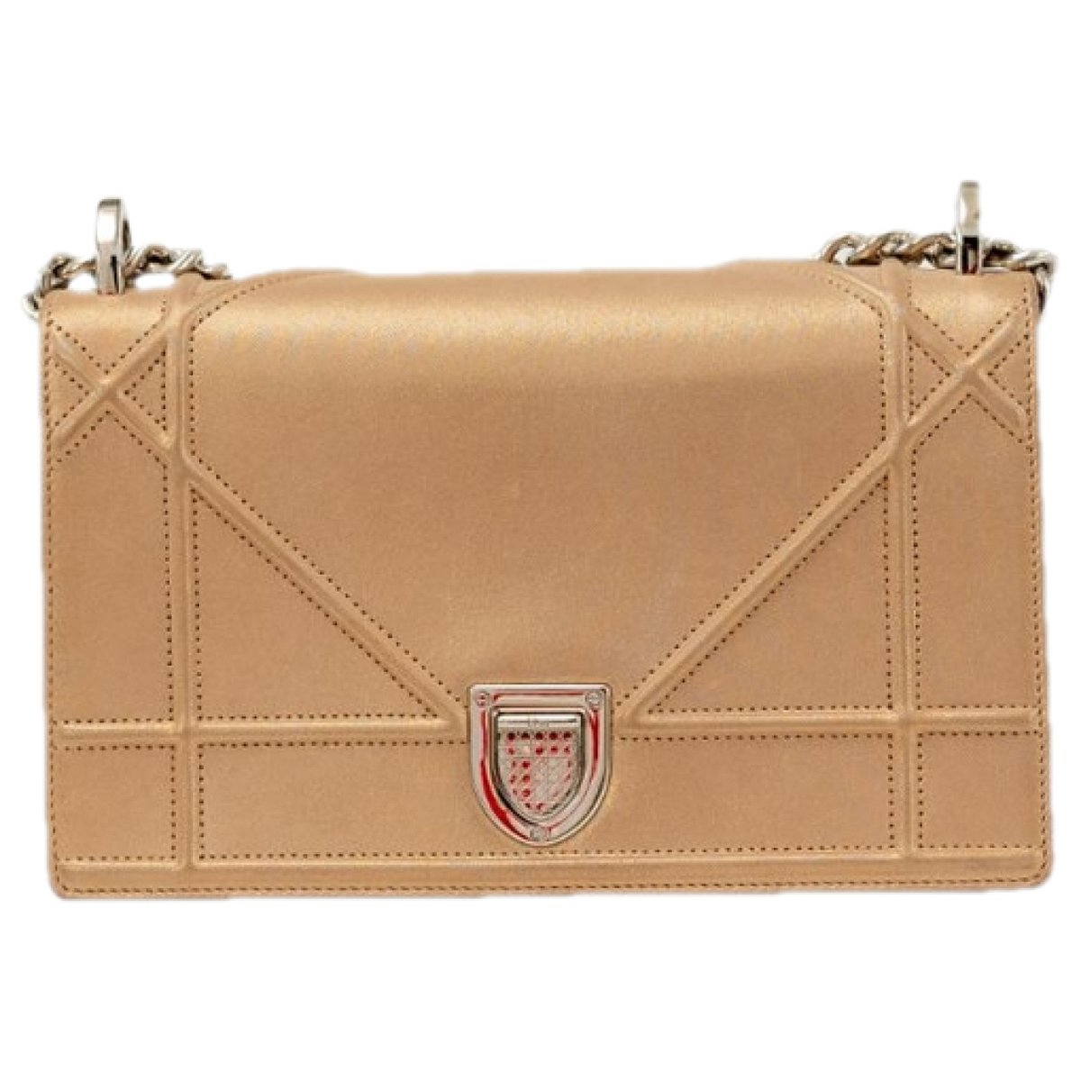 Diorama leather handbag