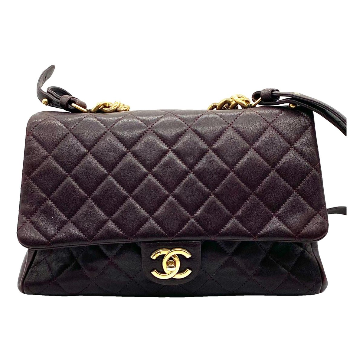 Trapezio leather handbag