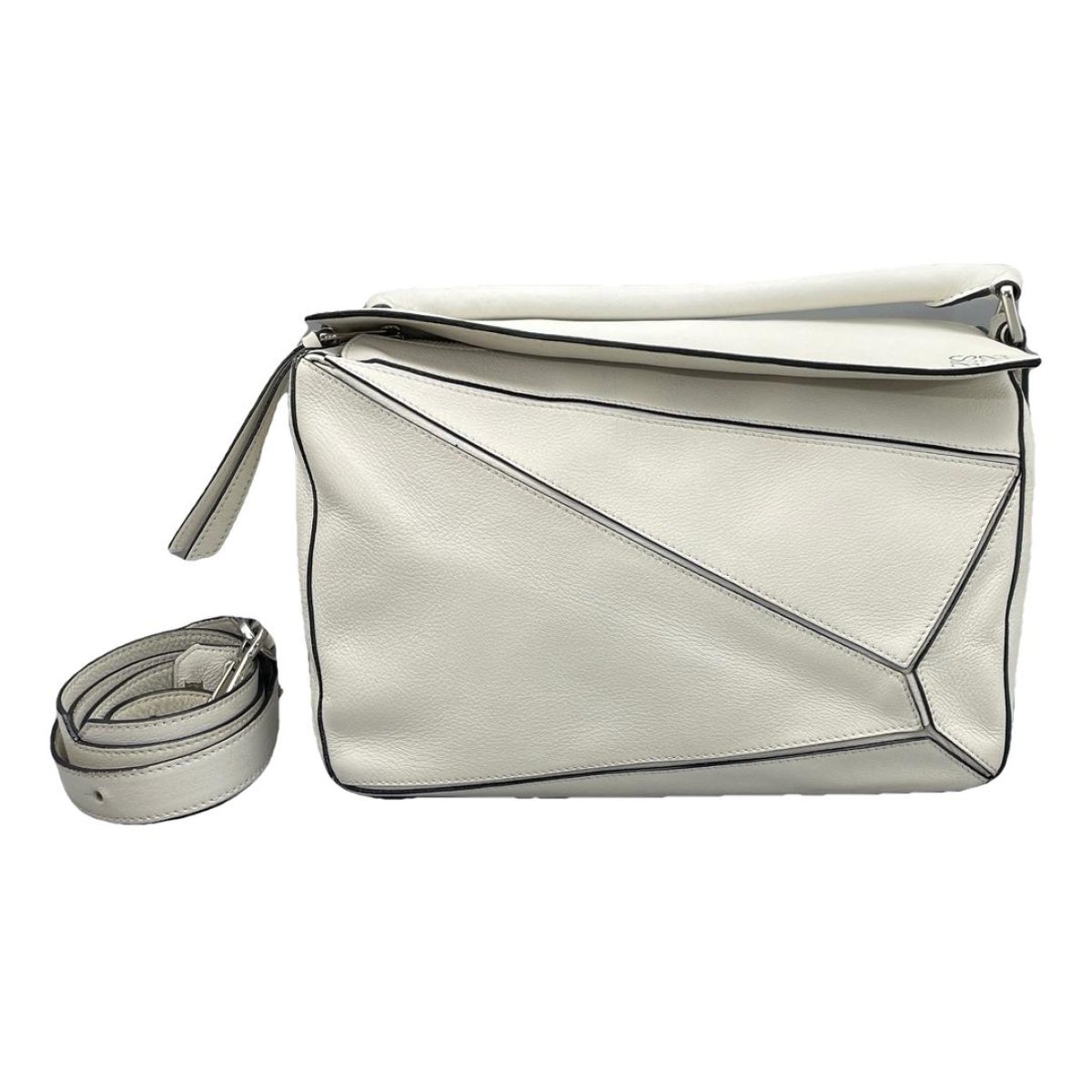 Puzzle leather handbag