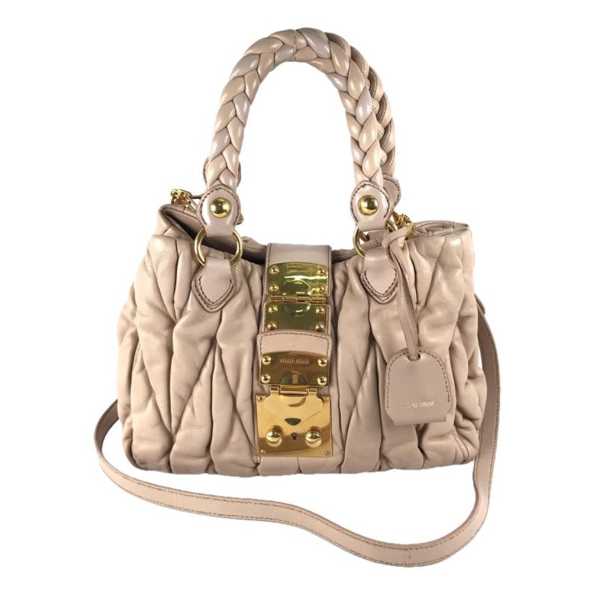 Miu Belle leather crossbody bag