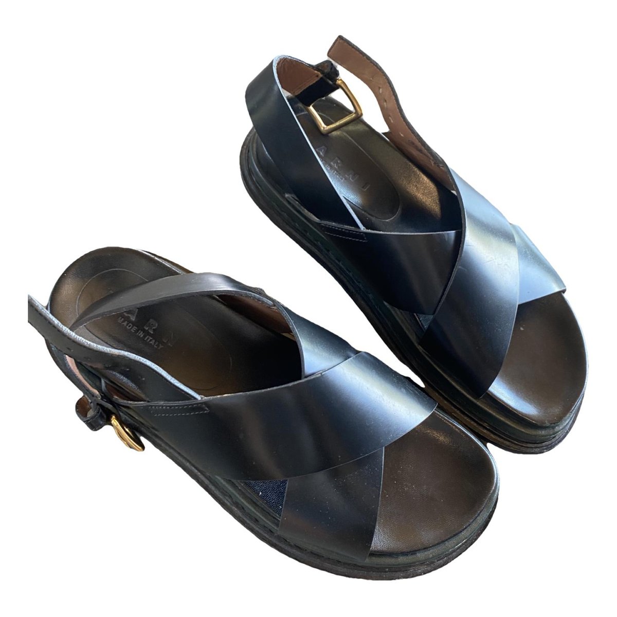 Fussbett patent leather sandal