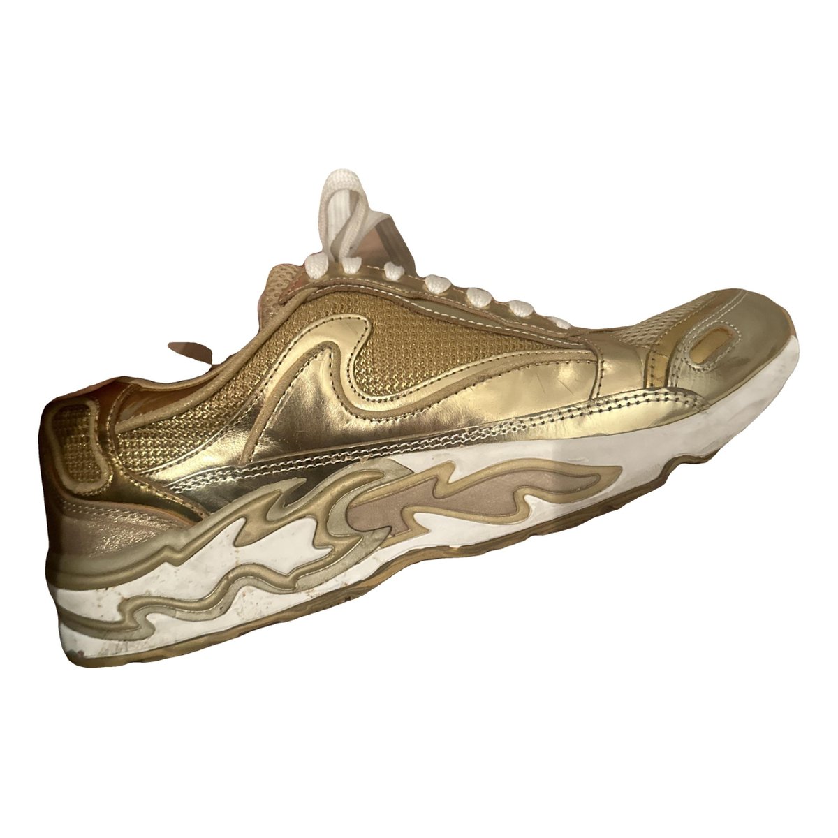 Flame leather trainers
