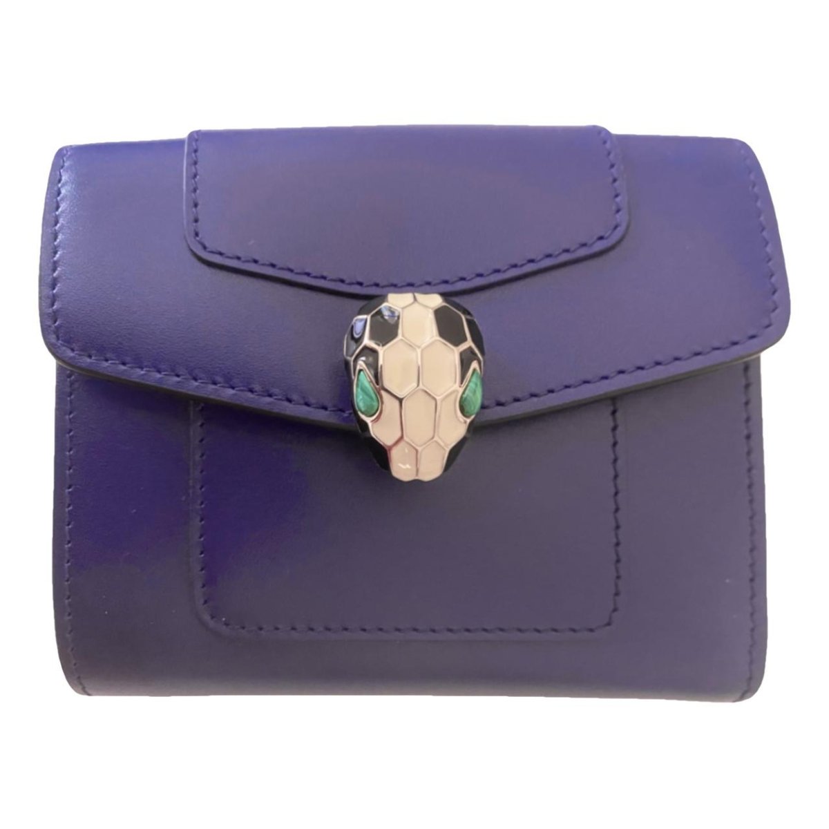 Serpenti leather wallet