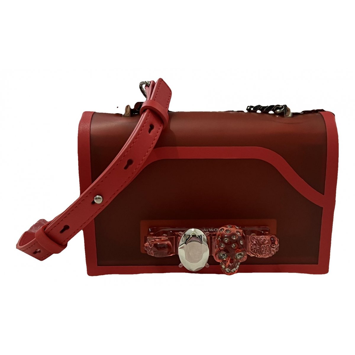 Knuckle leather satchel