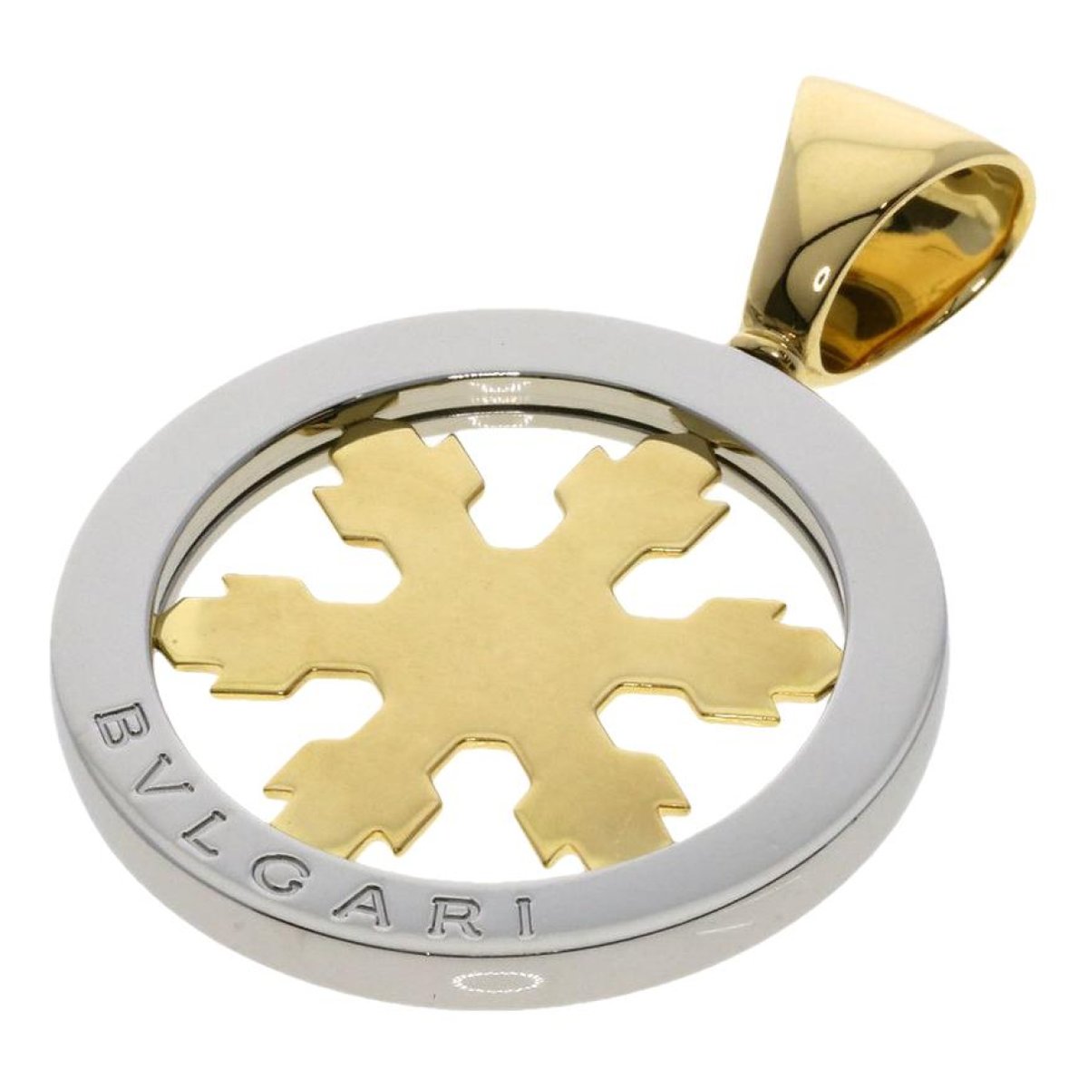 Tondo yellow gold pendant