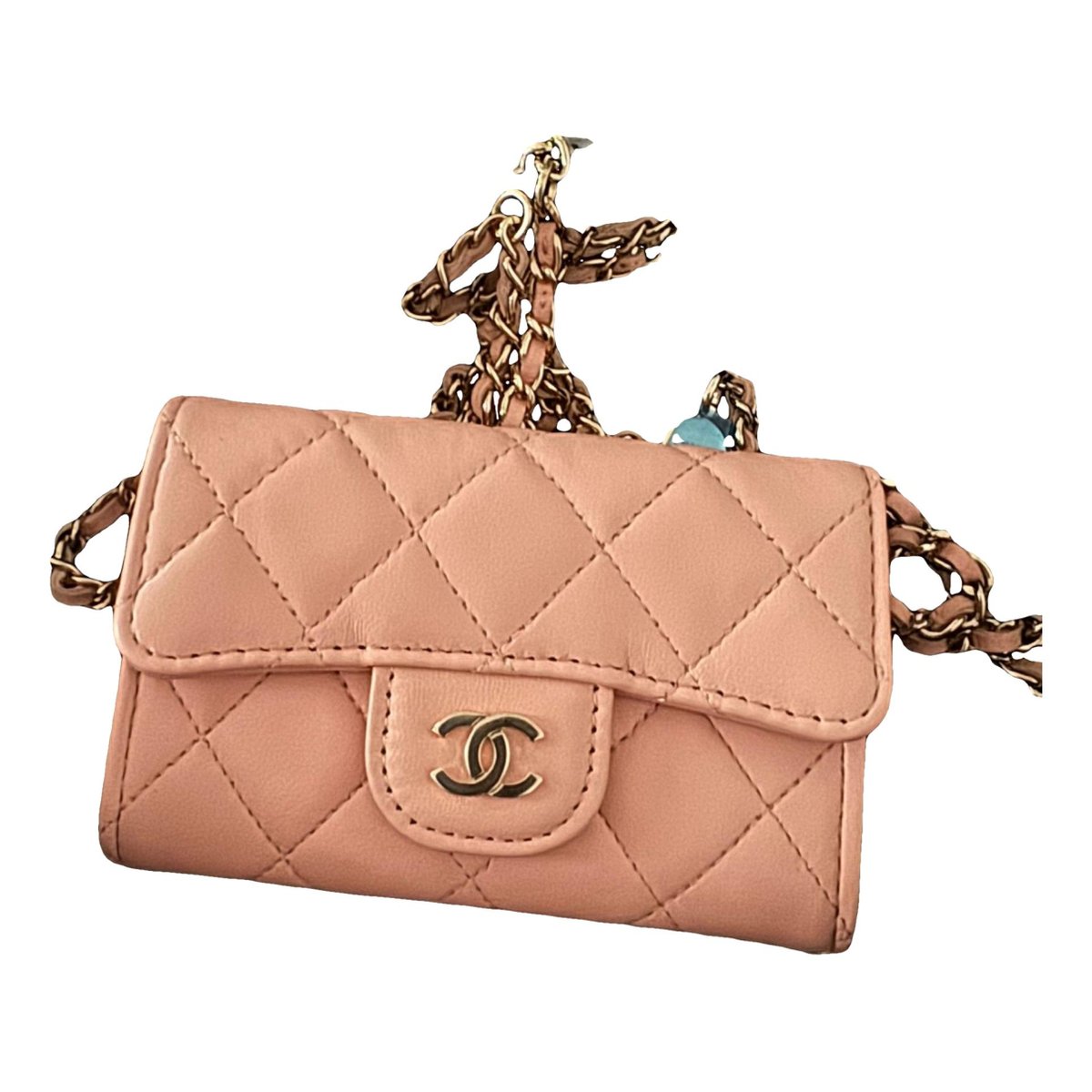 Wallet On Chain leather crossbody bag