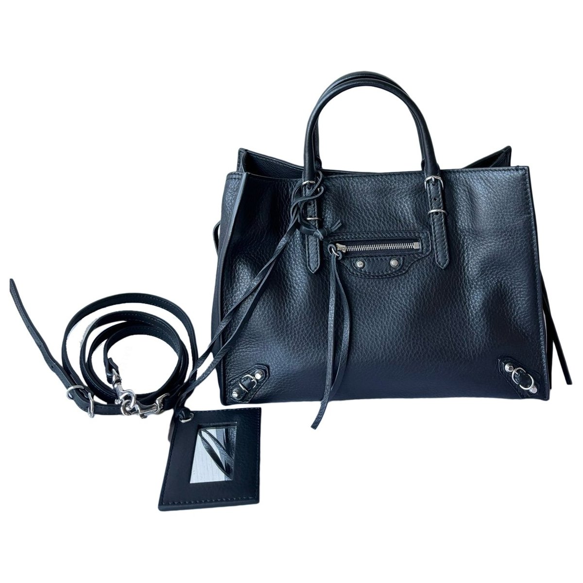 Papier leather handbag