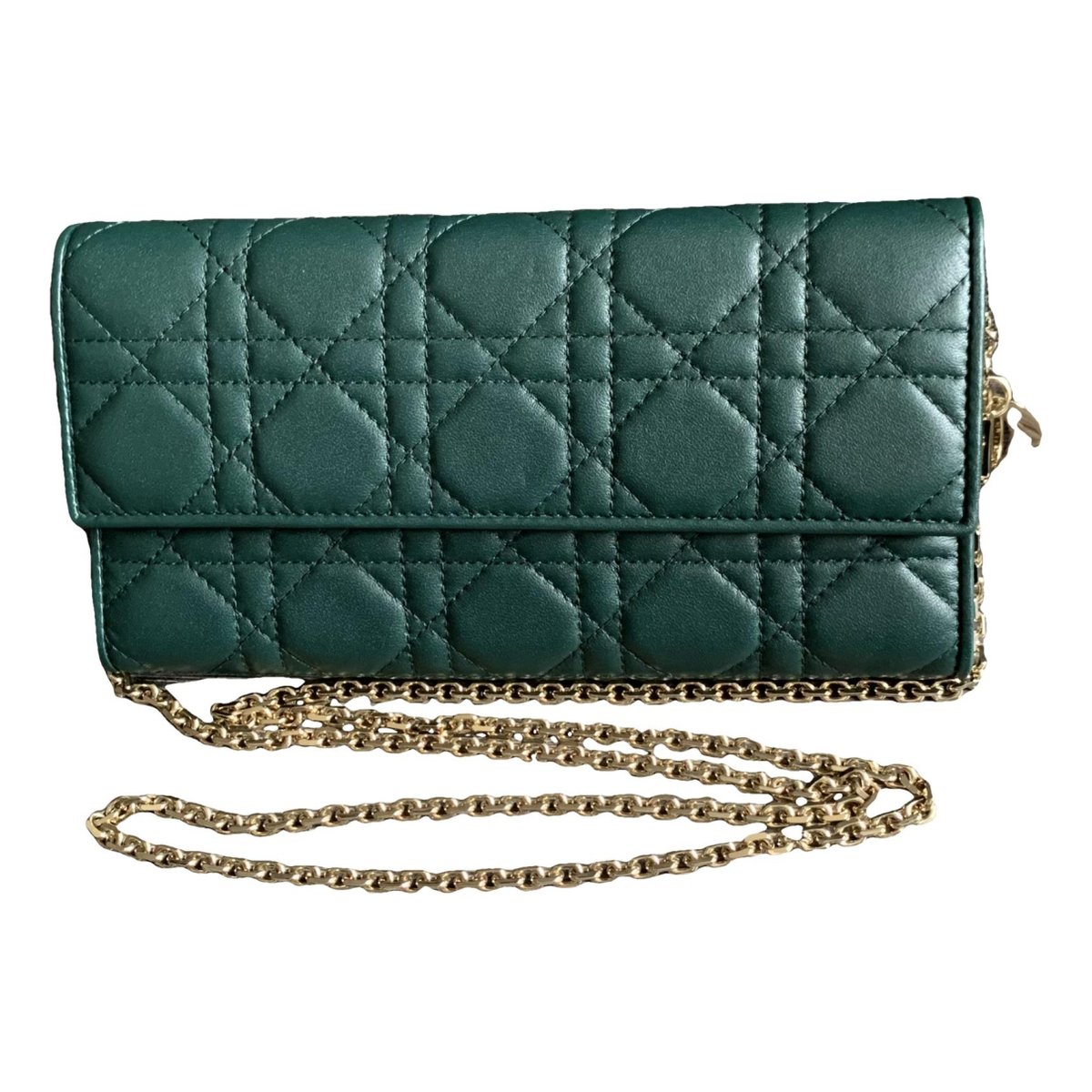Lady Dior Wallet On Chain leather crossbody bag