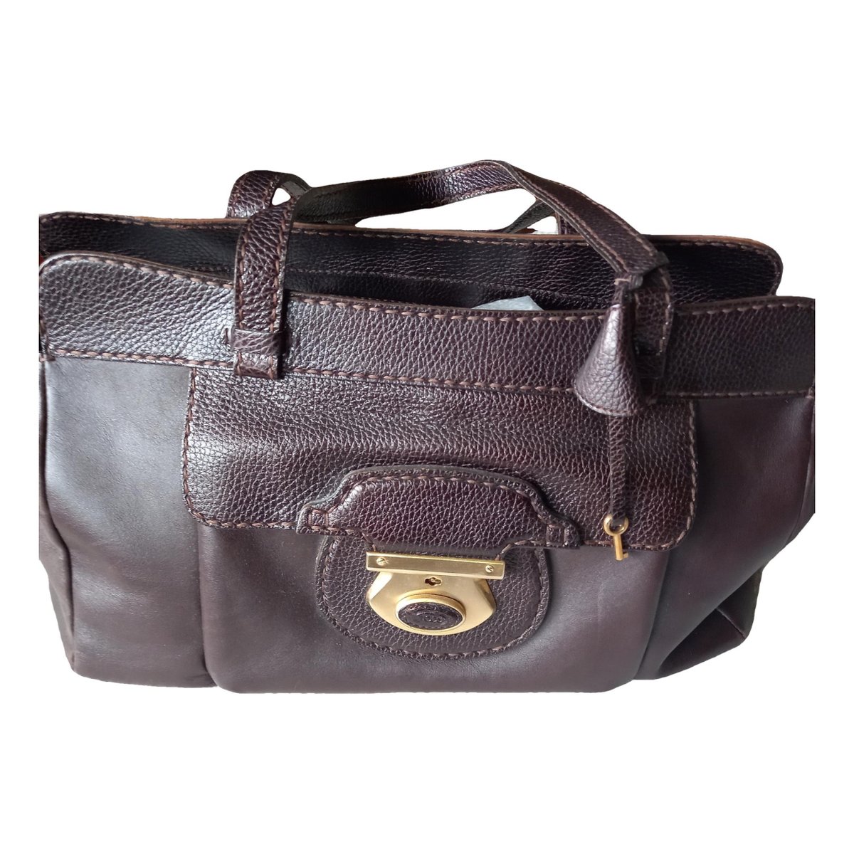Wave leather handbag