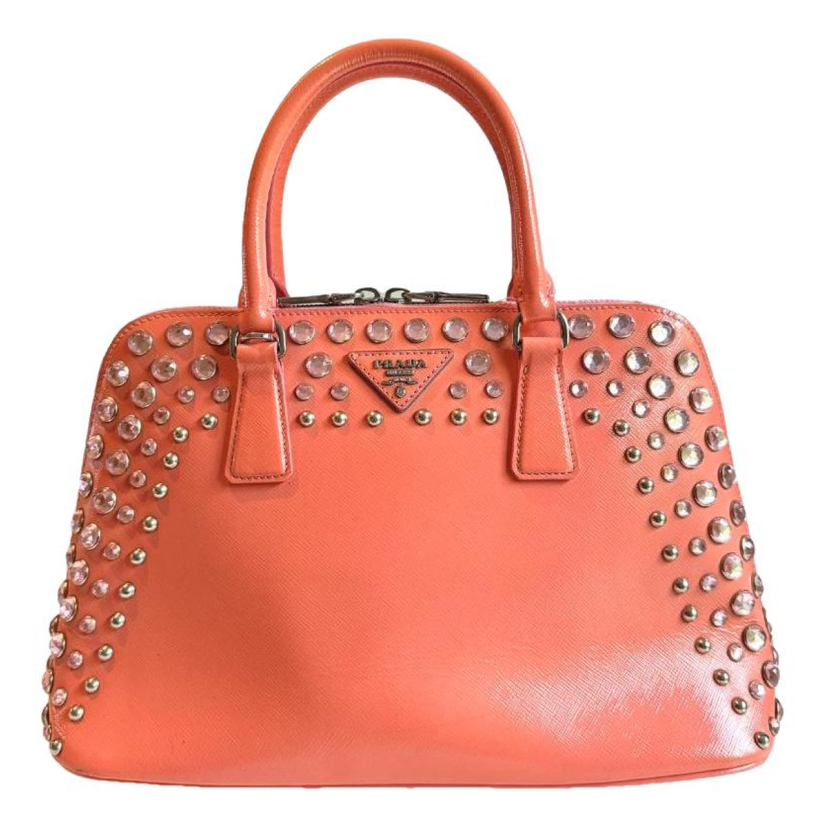 Promenade patent leather handbag