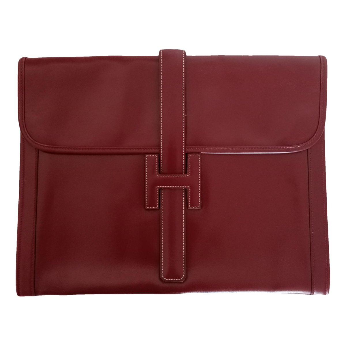 Jige leather clutch bag