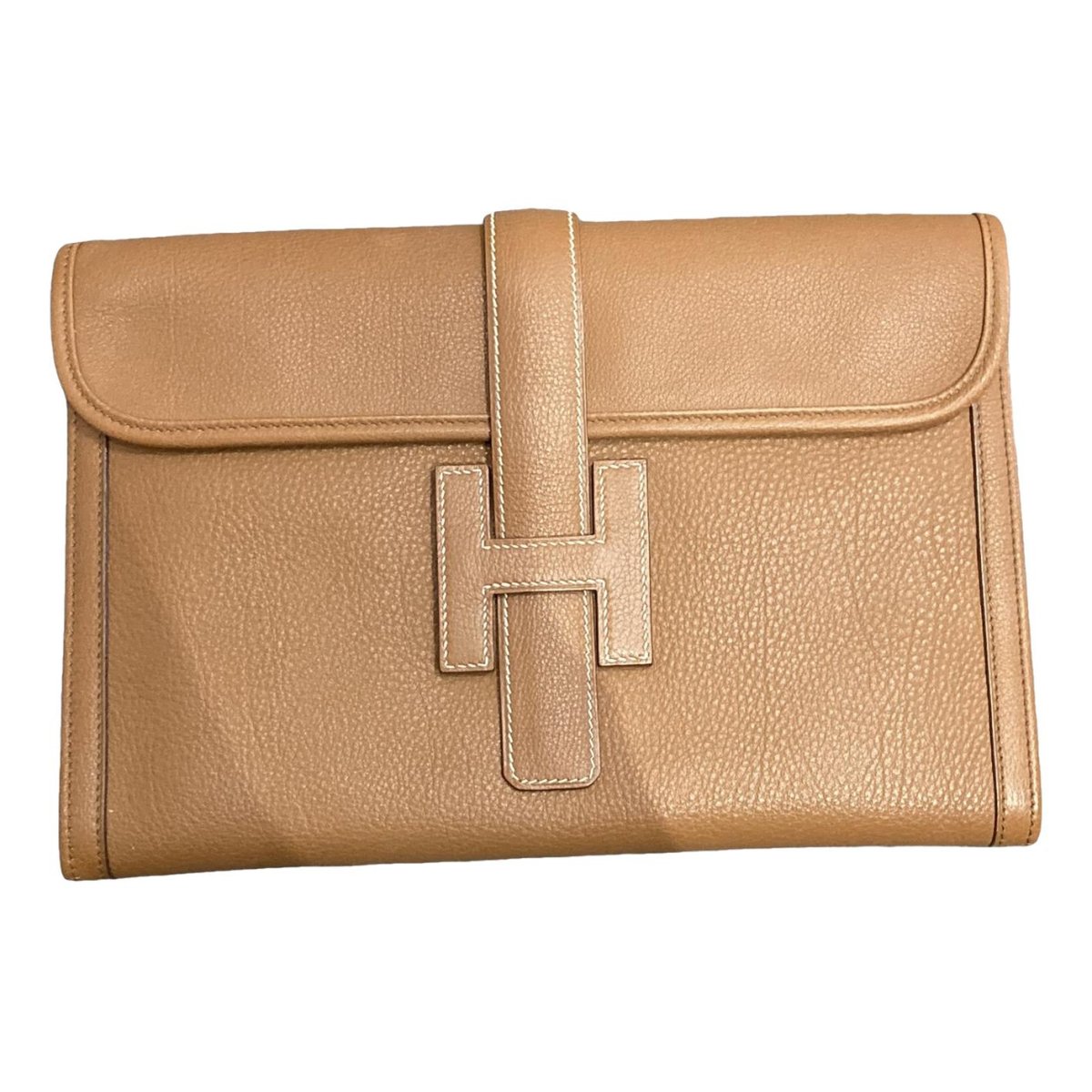 Jige leather clutch bag