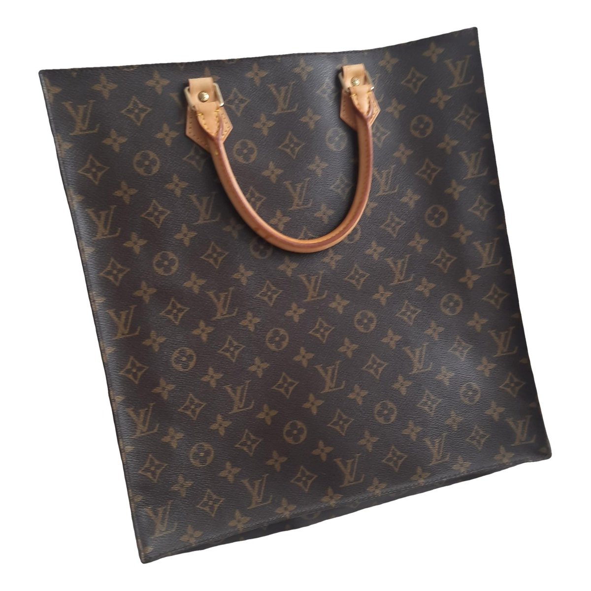 Plat leather tote