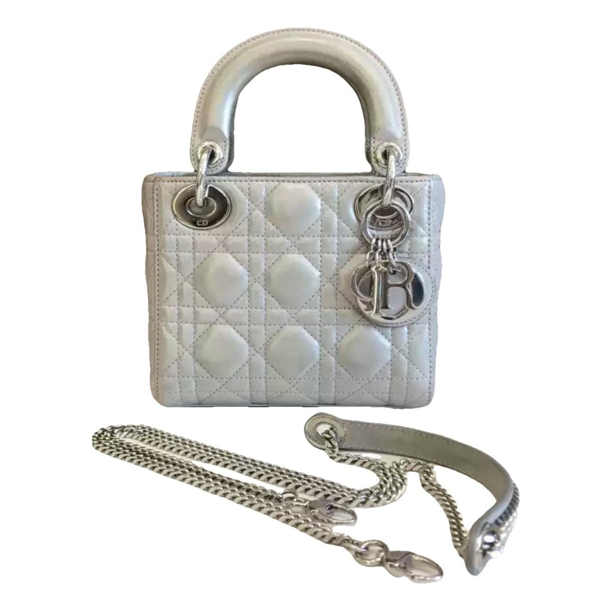 Lady Dior silk handbag