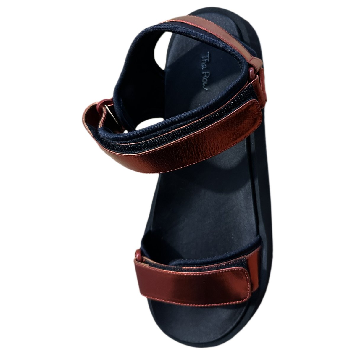 Hook And Loop patent leather sandal