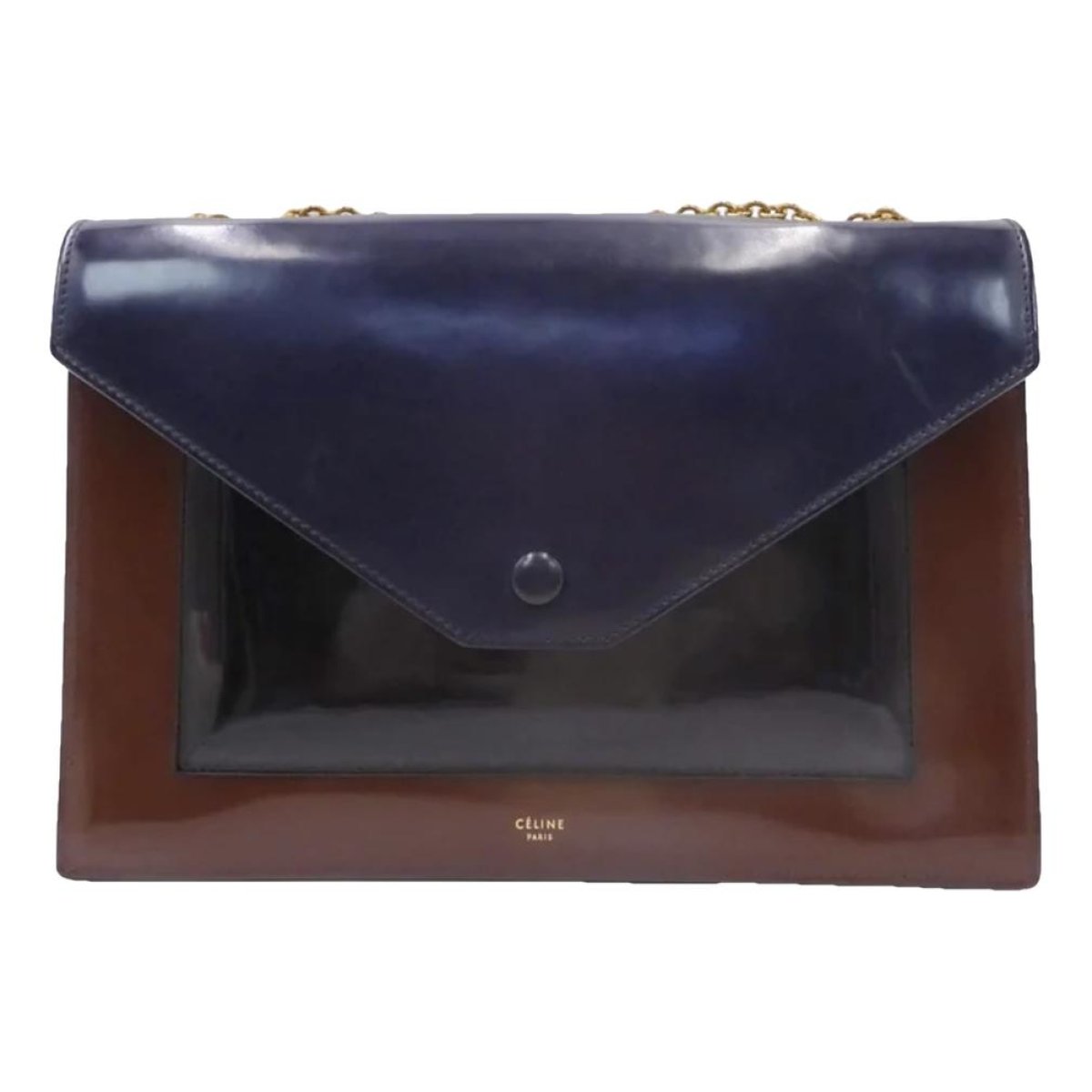 Pocket patent leather handbag