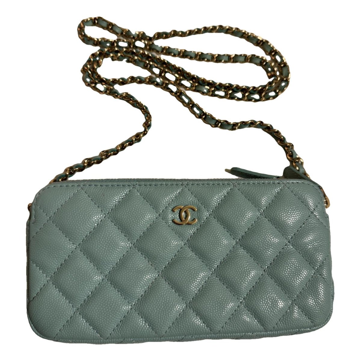 Wallet On Chain leather crossbody bag