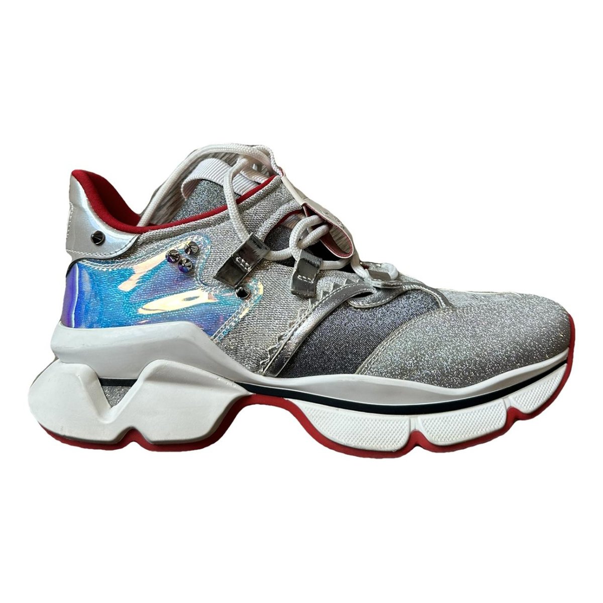 Red Runner glitter trainers