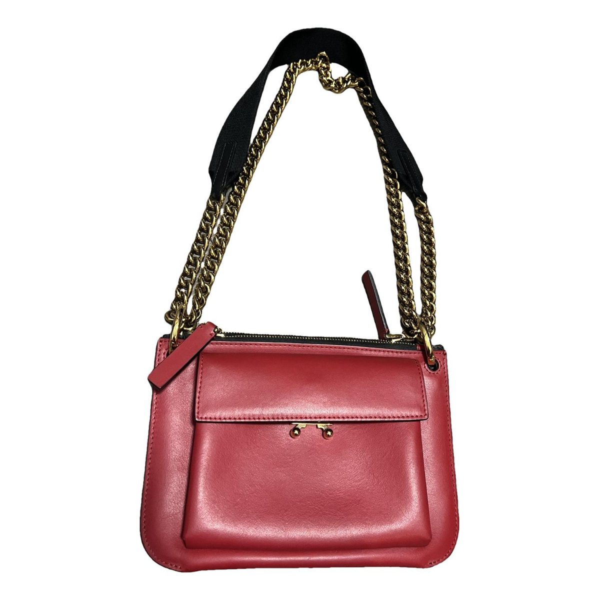 Trunk leather crossbody bag