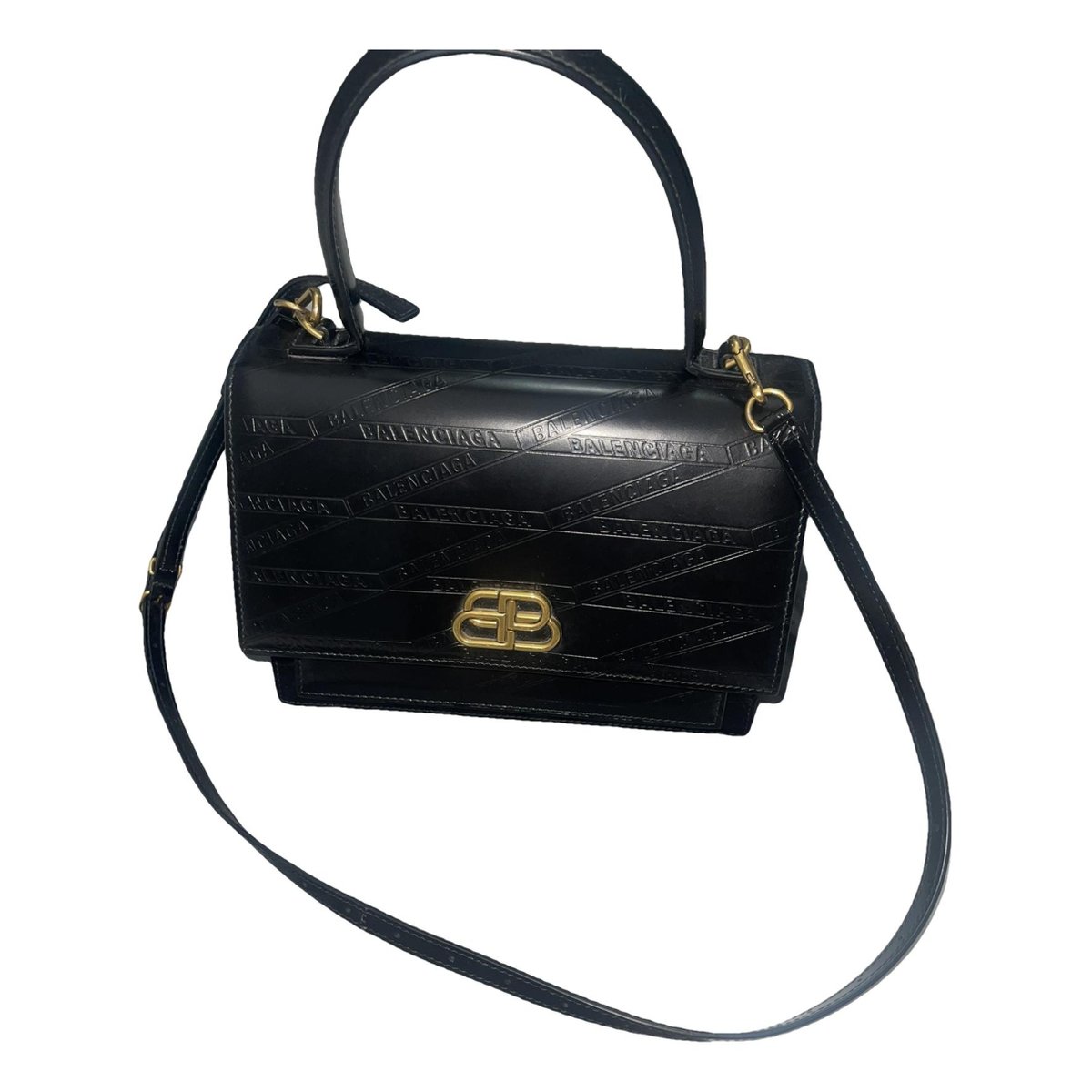 Sharp leather handbag