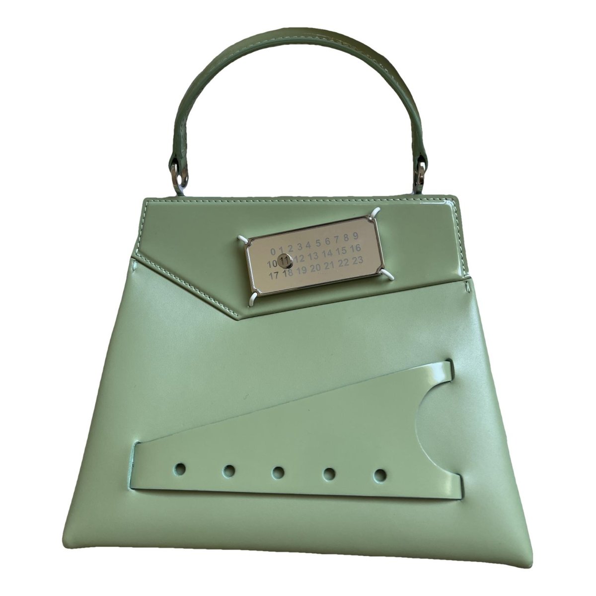 Snatched leather handbag