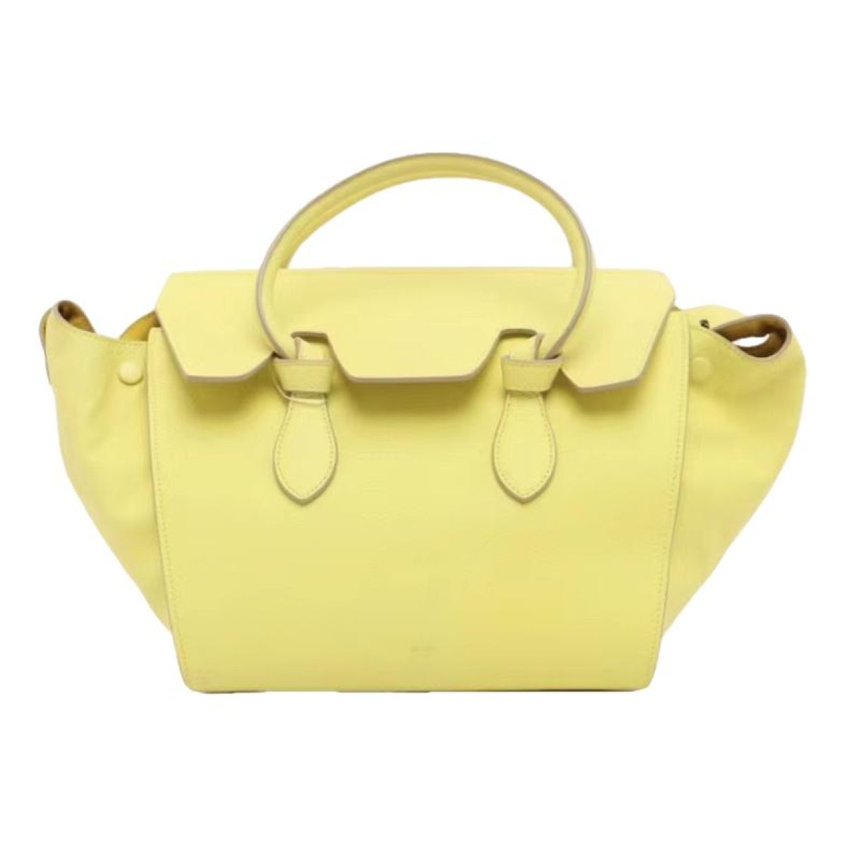 Tie leather handbag