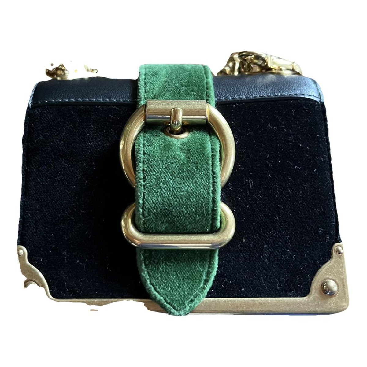 Cahier velvet clutch bag