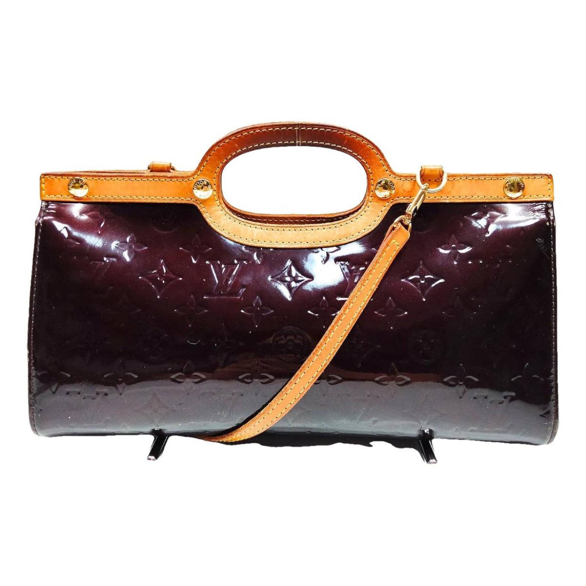 Roxbury patent leather satchel
