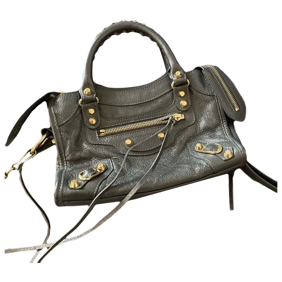 City leather handbag
