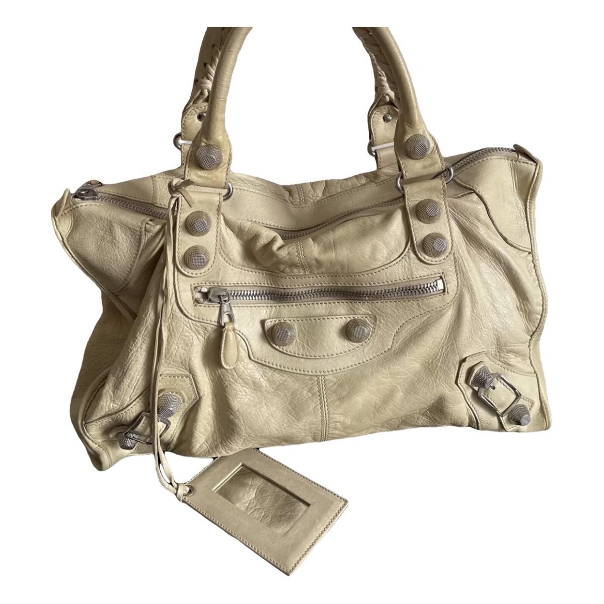 City leather handbag