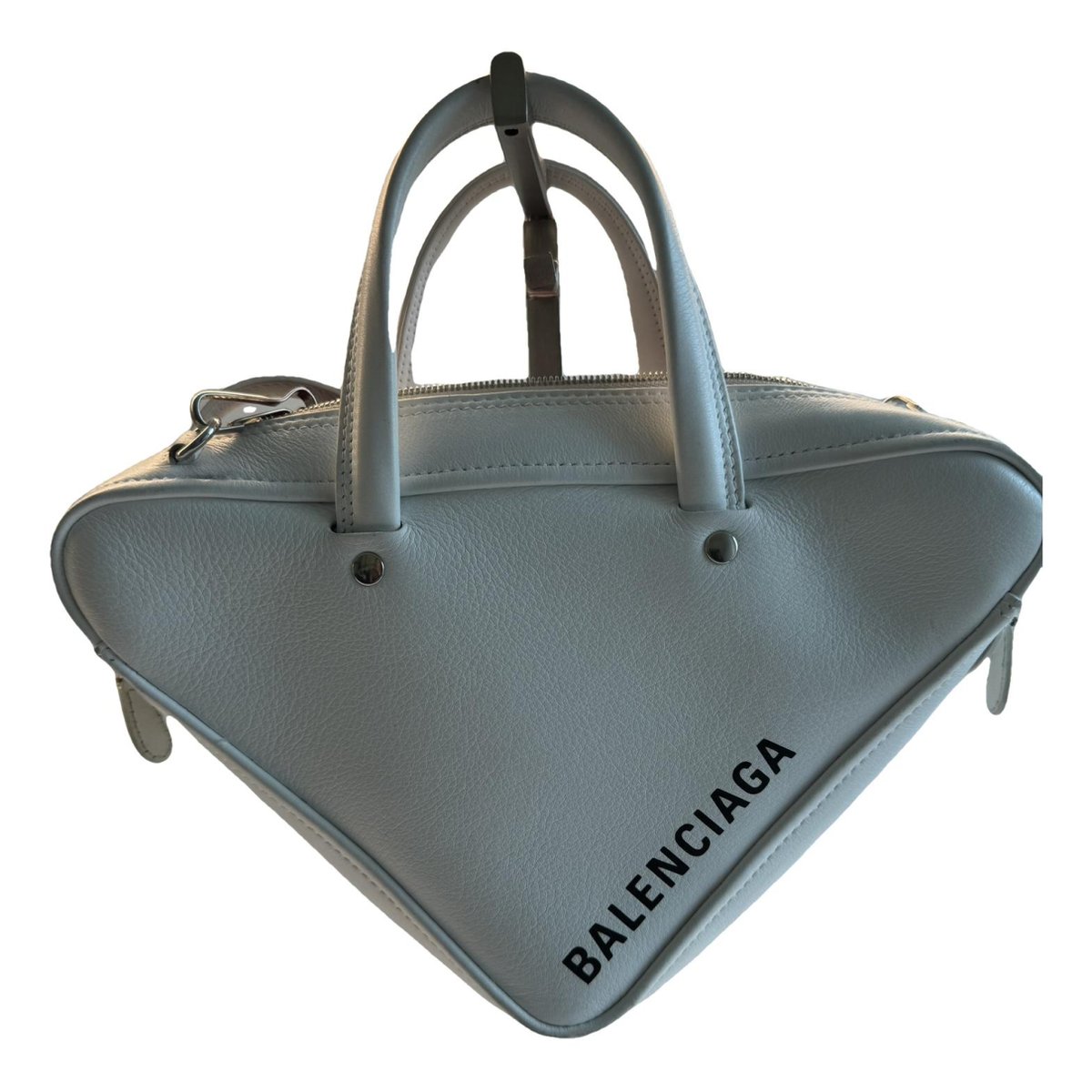 Triangle leather crossbody bag