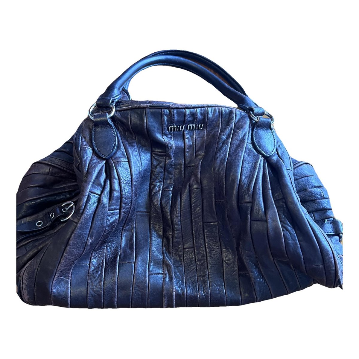 Miu Belle leather handbag