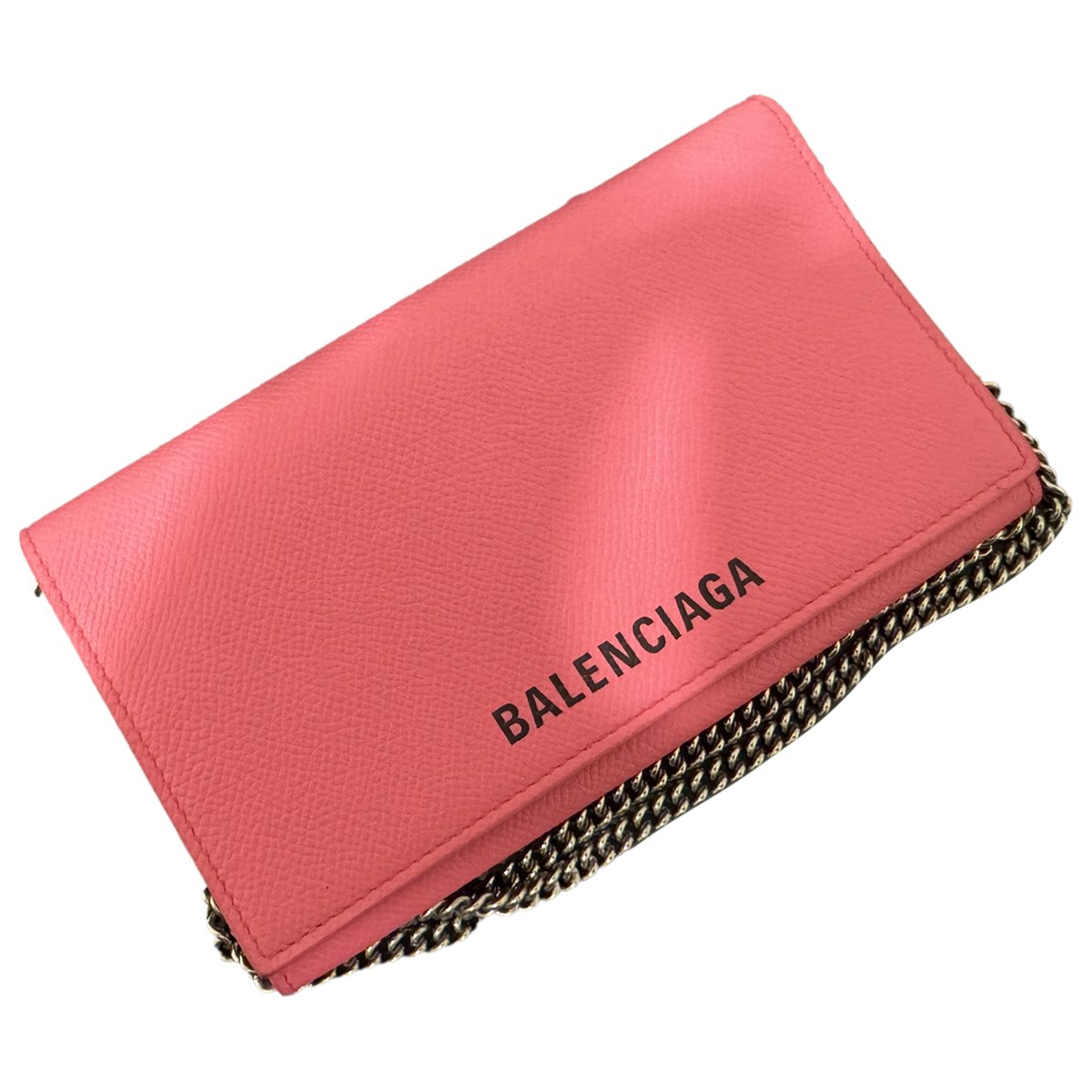 Wallet On Chain B leather crossbody bag