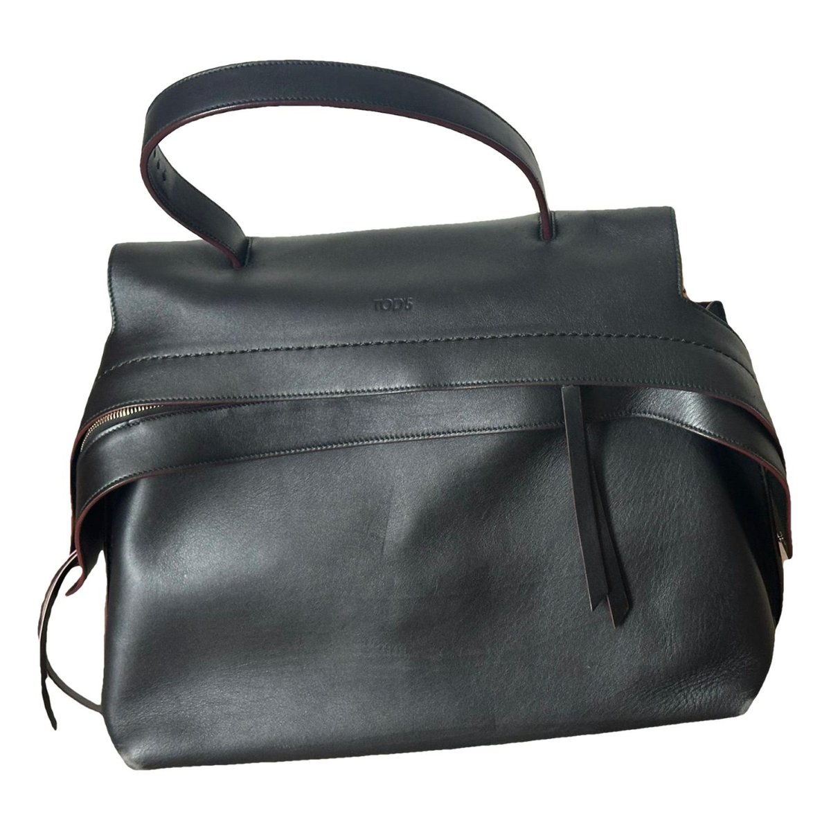 Wave leather handbag