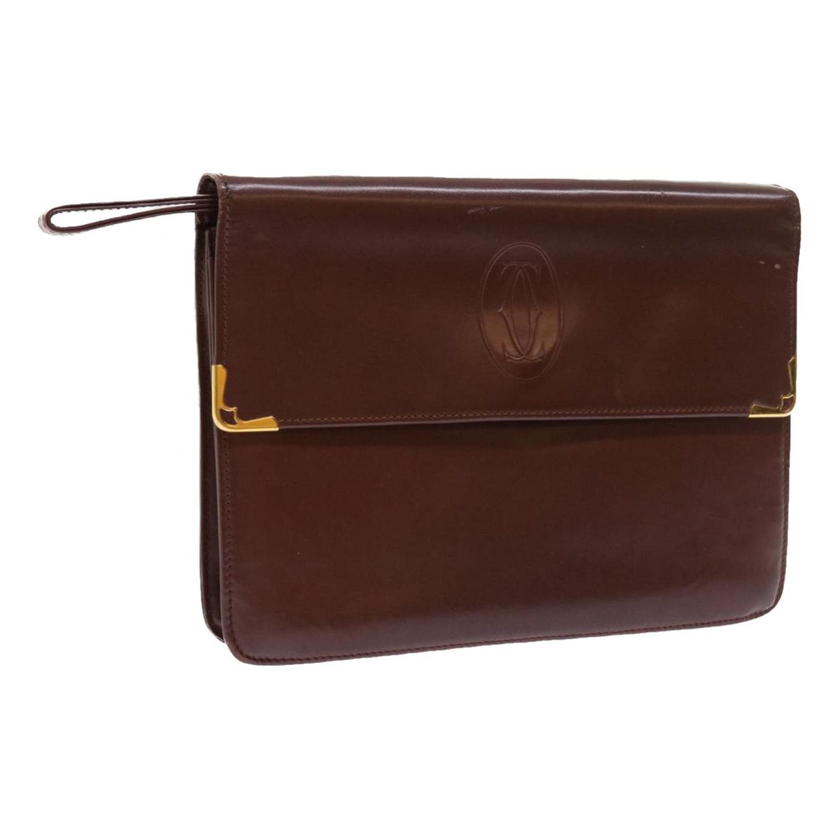 Leather clutch bag