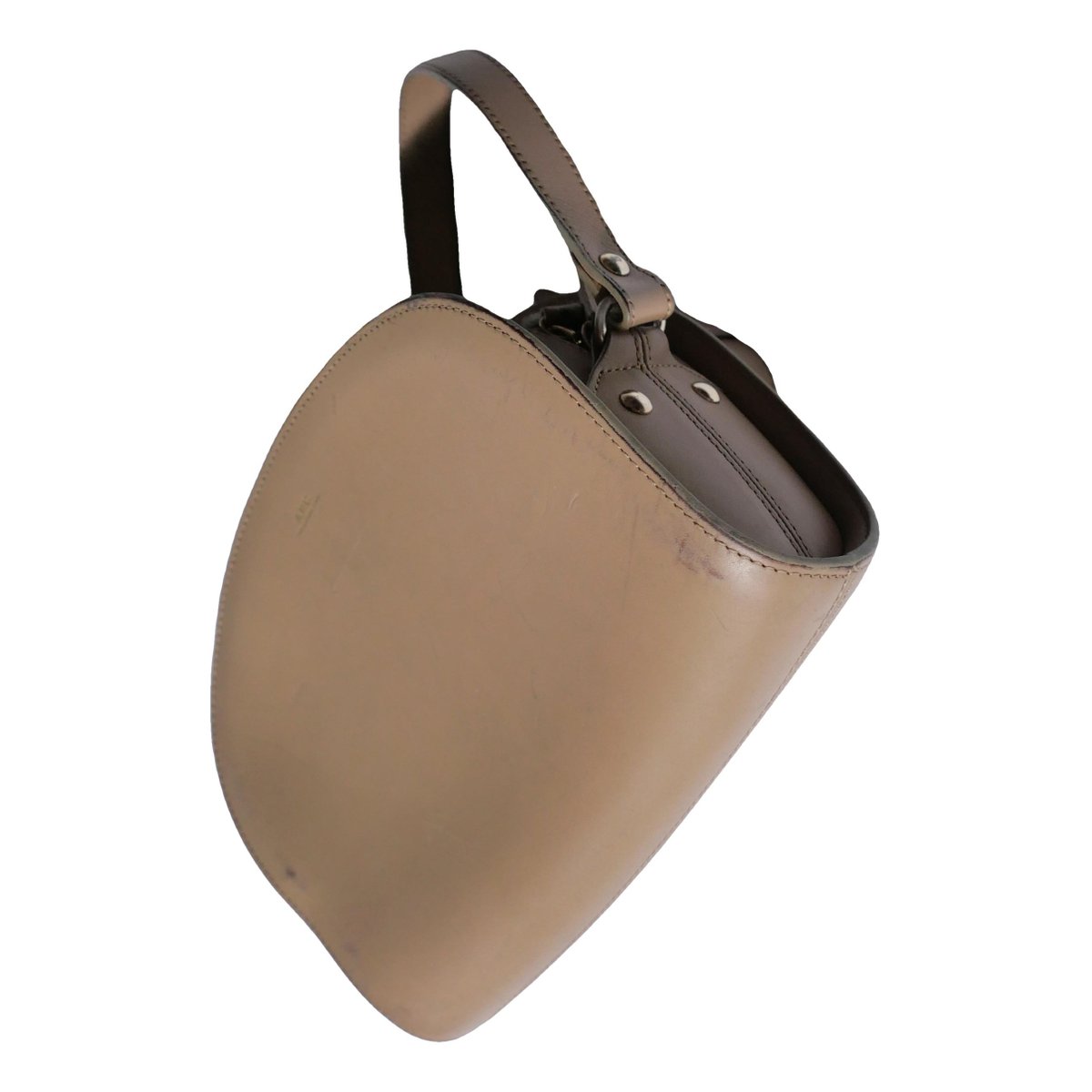 Demi-lune leather handbag