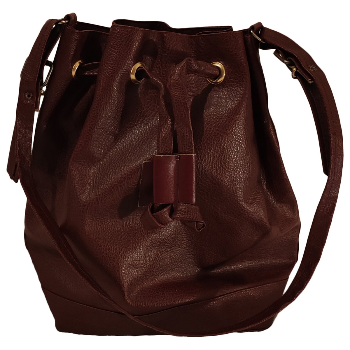Seau leather crossbody bag