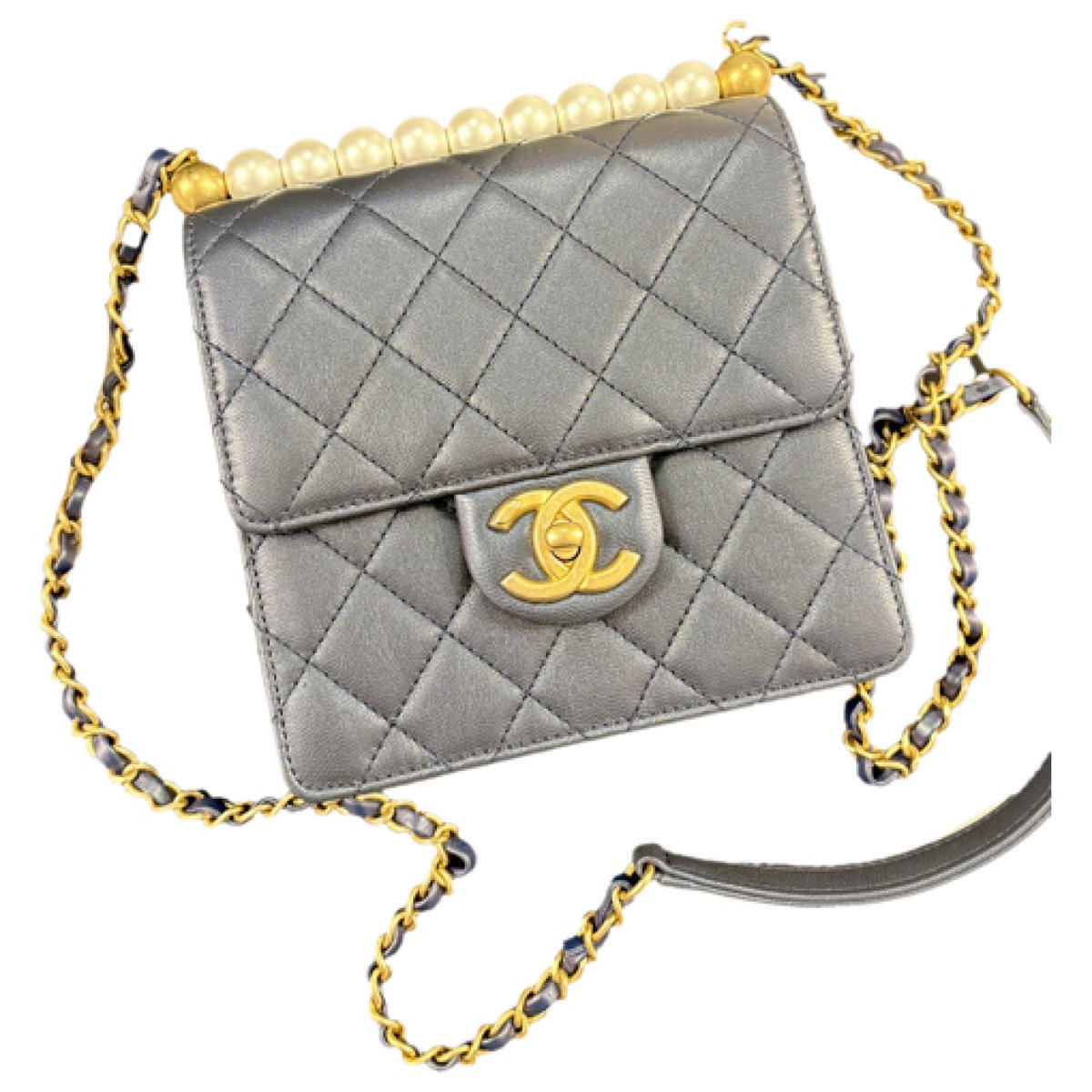 Trendy CC Flap leather crossbody bag