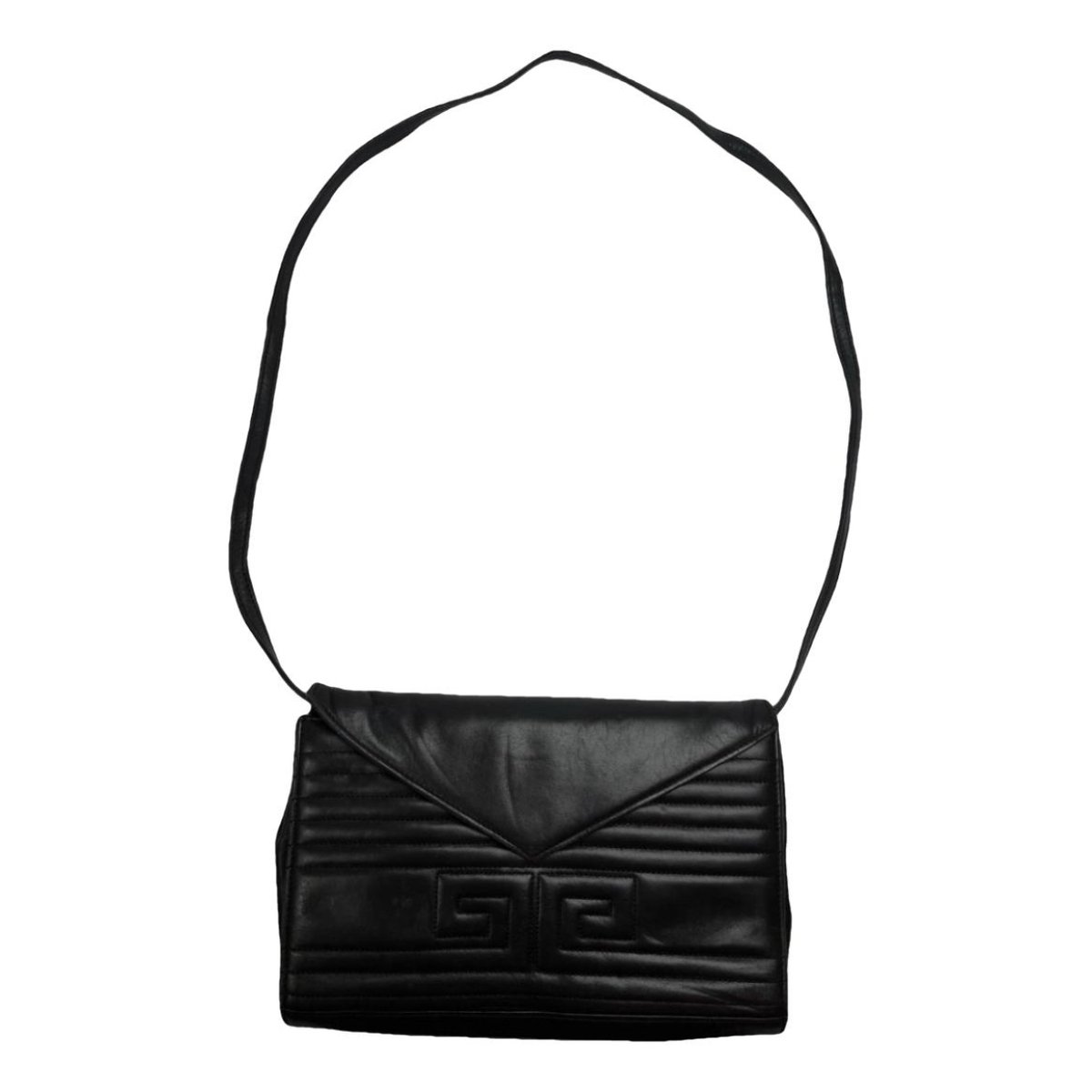Emblem leather handbag