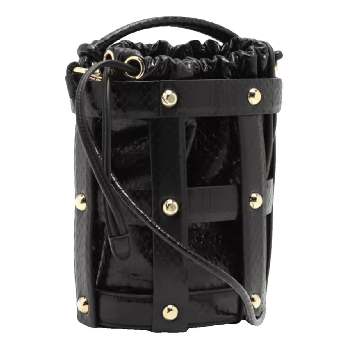 Cage leather handbag