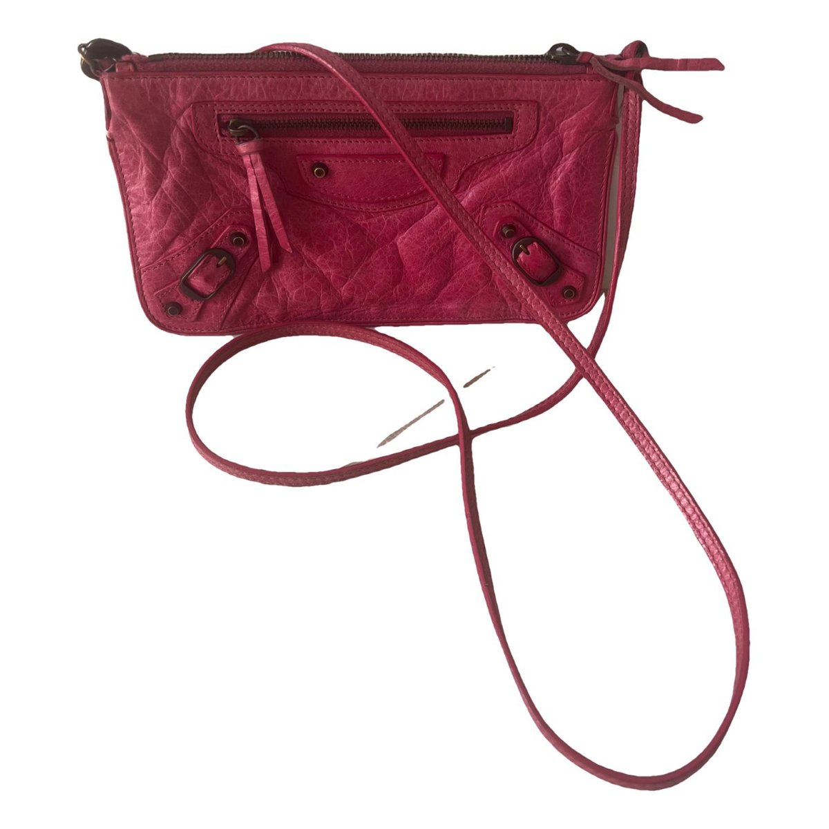 Hip leather crossbody bag