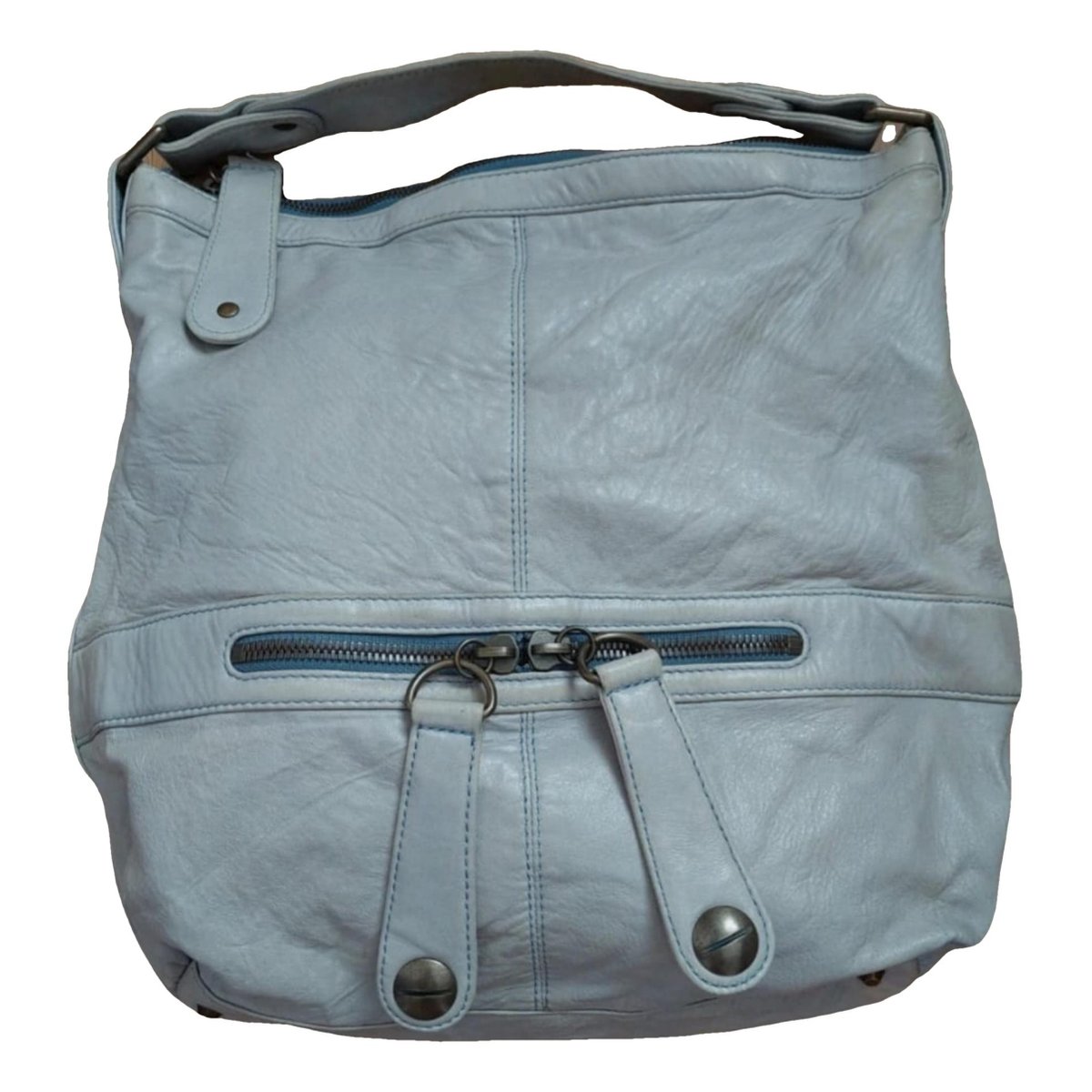 Tote Flower leather handbag