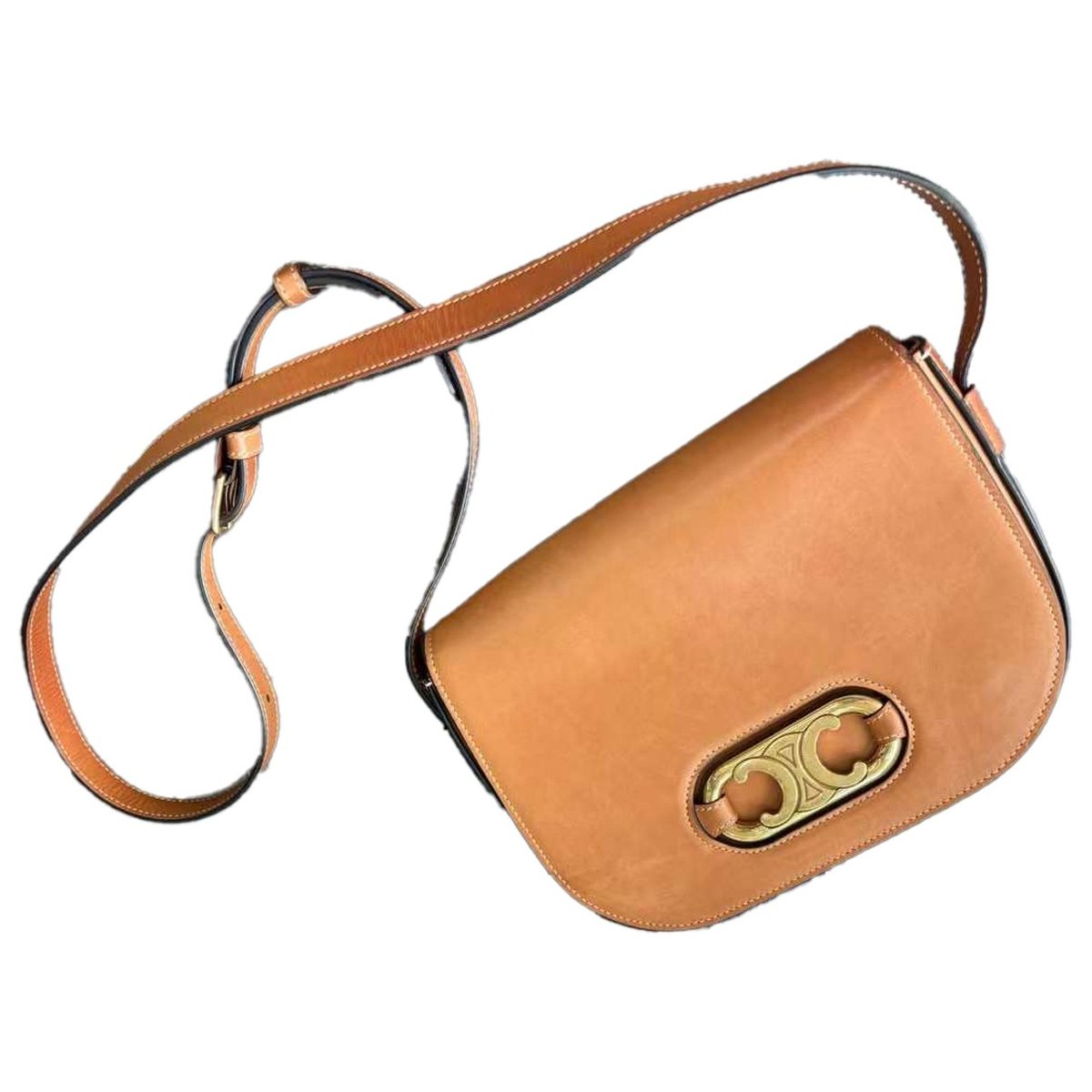 Triomphe Maillon Chain leather crossbody bag