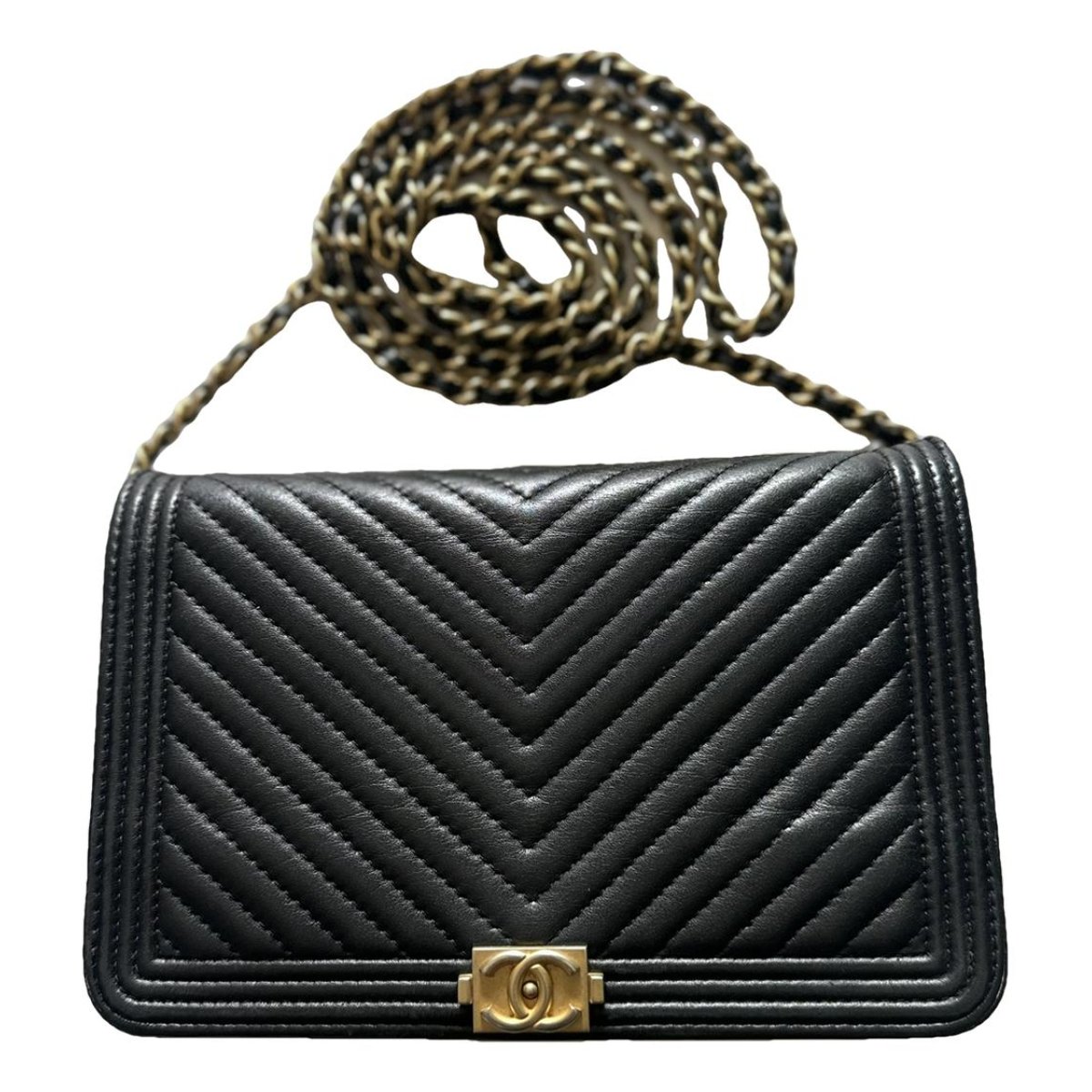 Wallet On Chain Boy leather crossbody bag