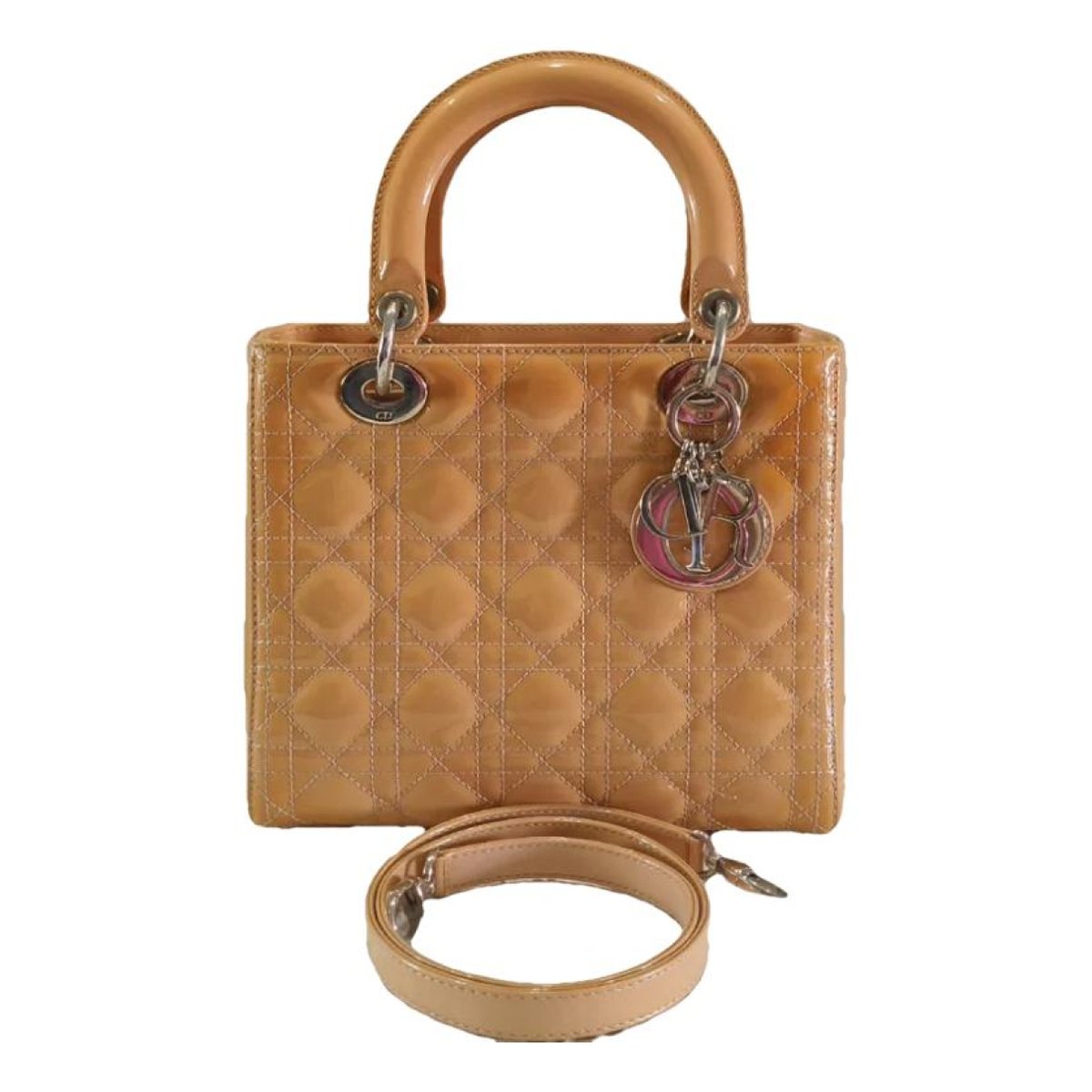 Lady Dior patent leather handbag