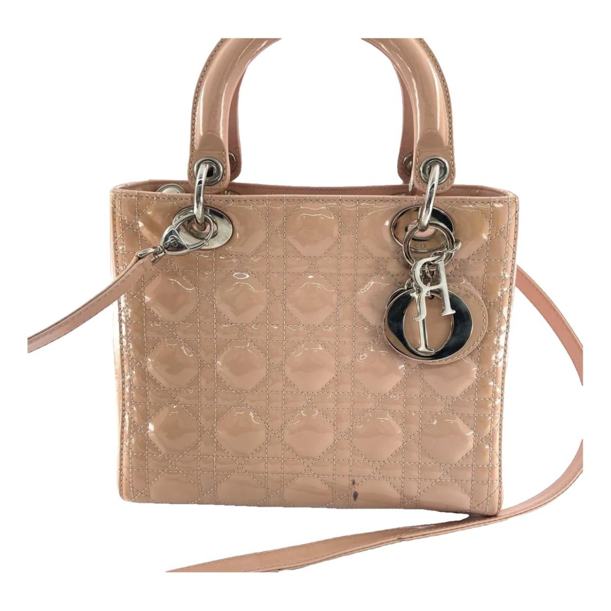 Lady Dior patent leather handbag