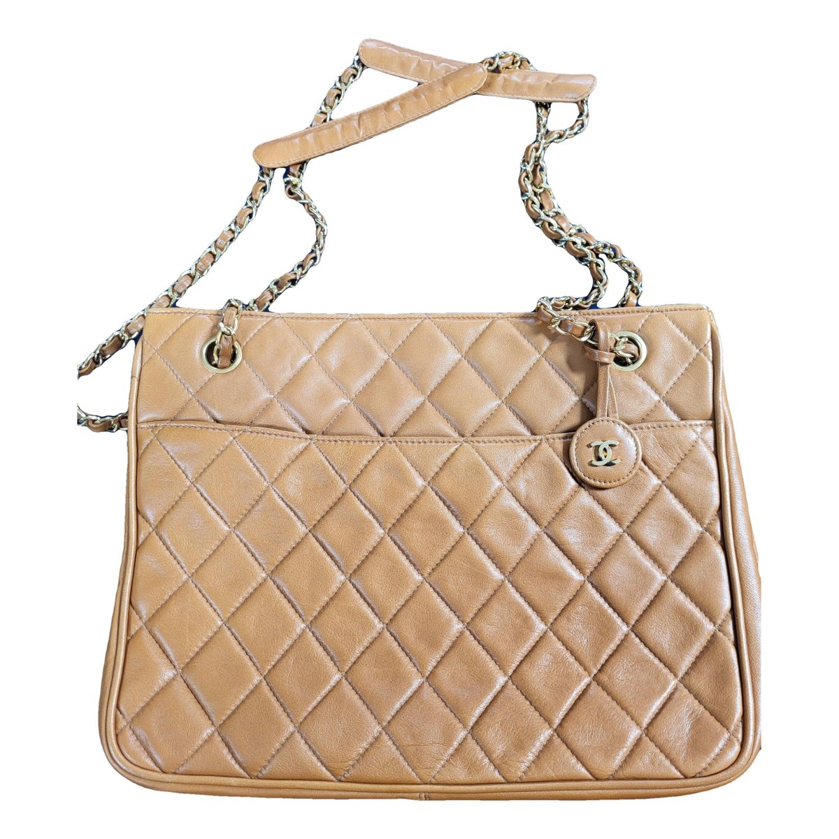 Vintage CC Chain leather tote