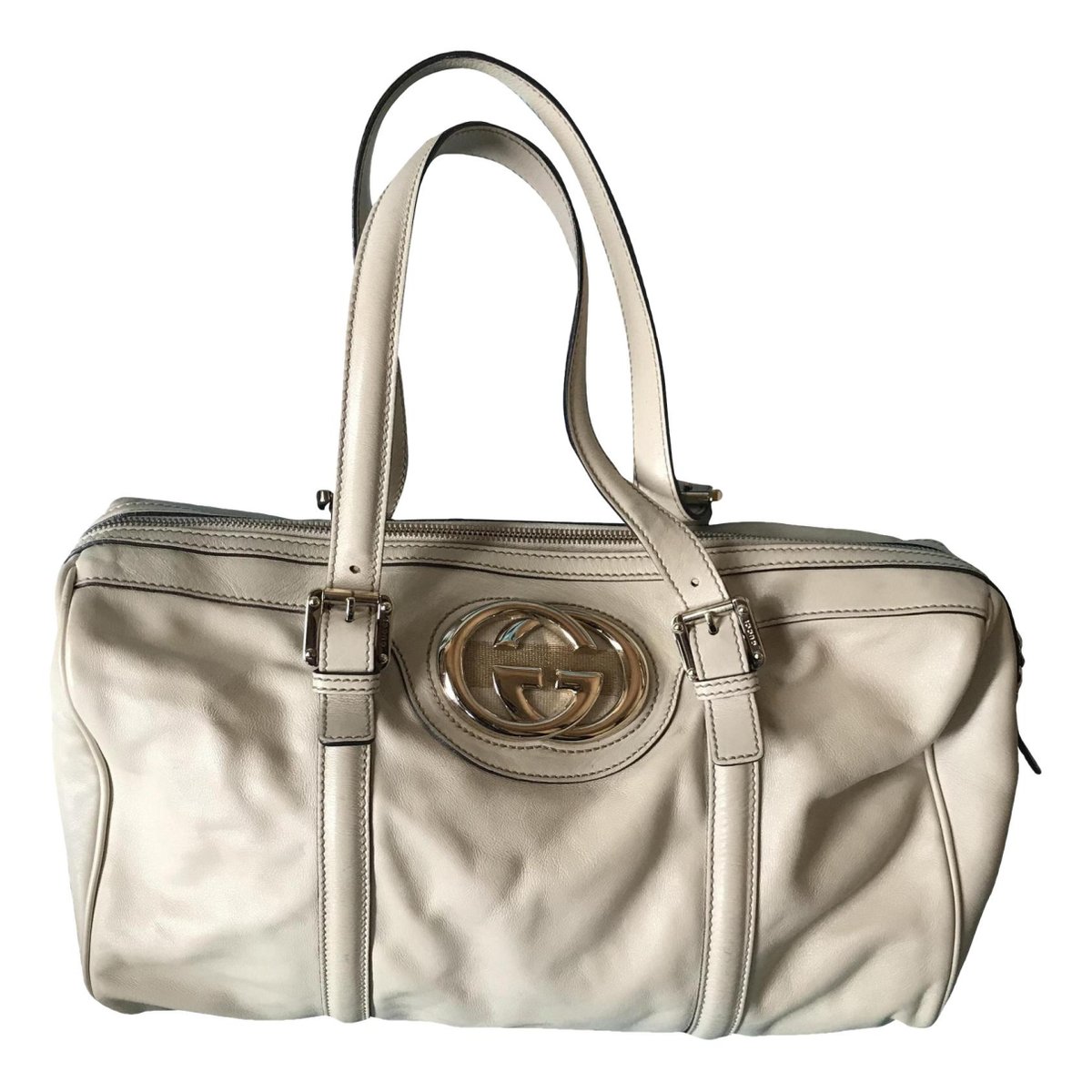 Boston leather handbag