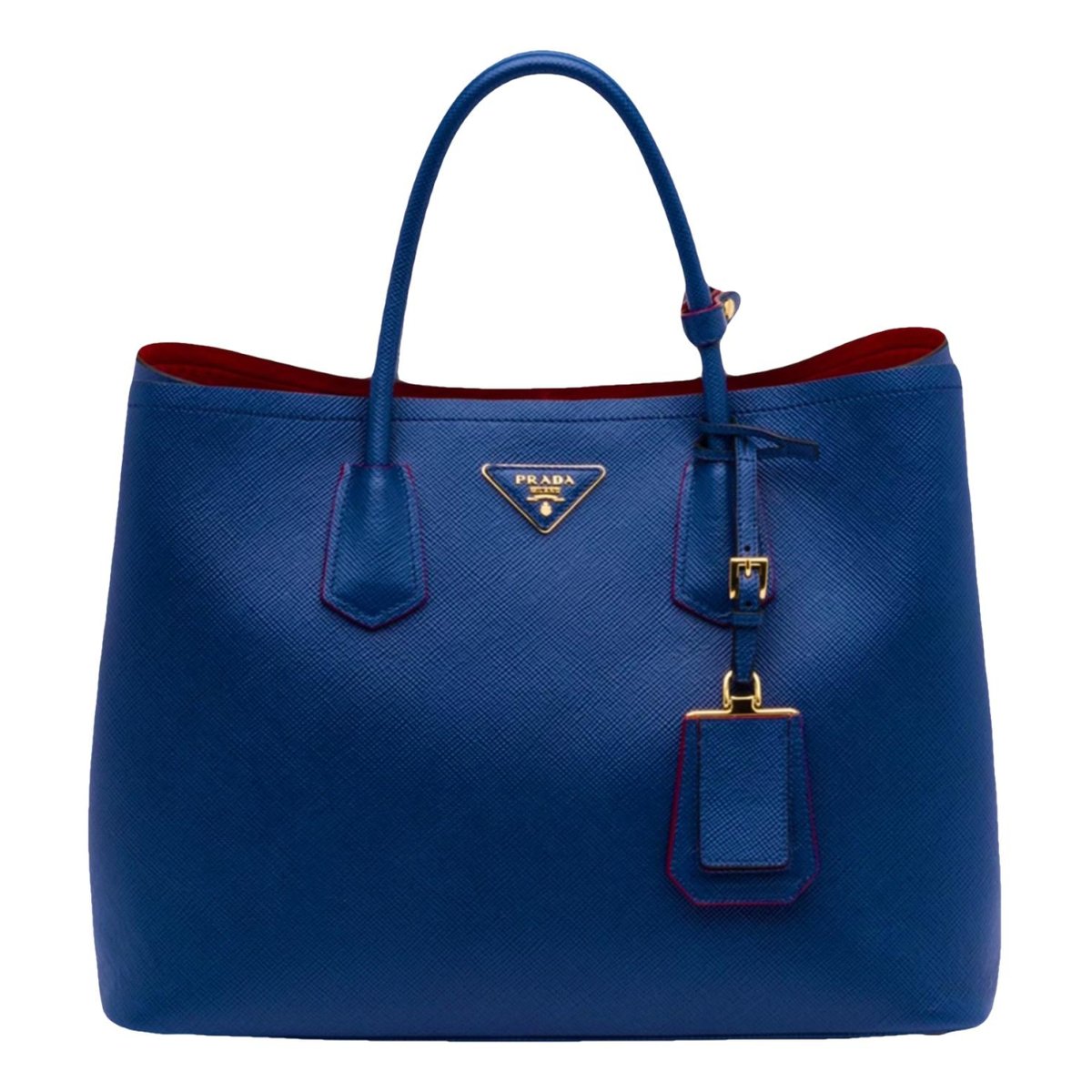 Double leather handbag