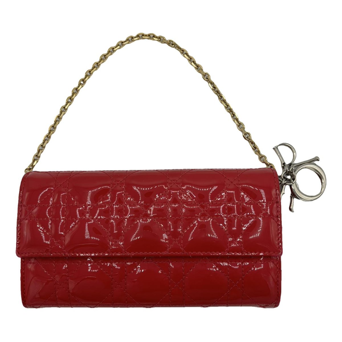 Lady Dior Wallet On Chain leather handbag